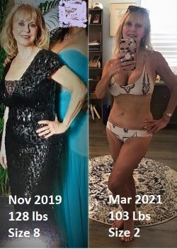 Karen lost 25 pounds in her first year using coach JJ fasting and keto plans.